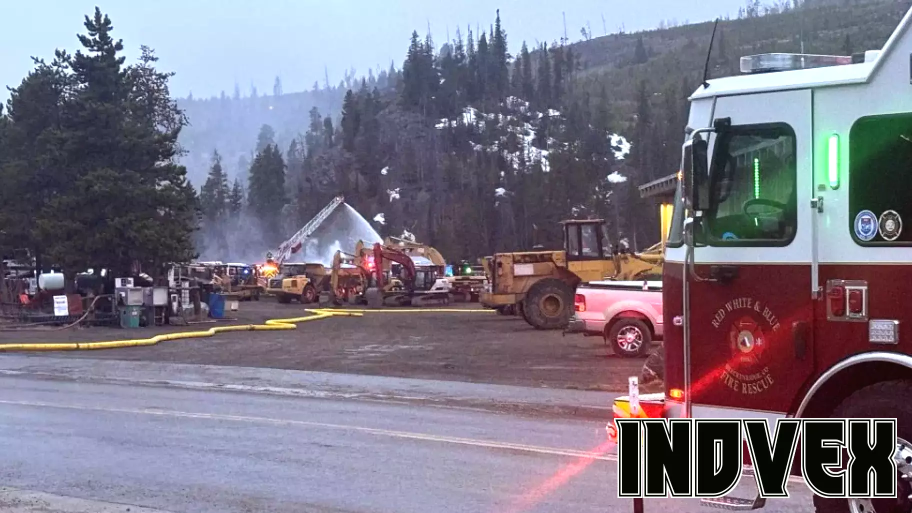 Firefighters control fire near excavating business off Stan Miller Drive near Breckenridge